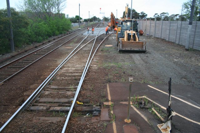 New pointwork for the siding, to permit platform extension