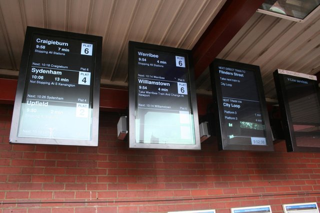 New LCD next train displays