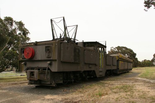 '62 Ton' electric locomotive No. 125 plinthed outside the PowerWorks centre in Morwell