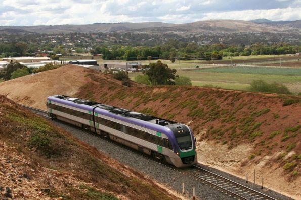 Vlocity climbs out of Bacchus Marsh for the Parwan Curves