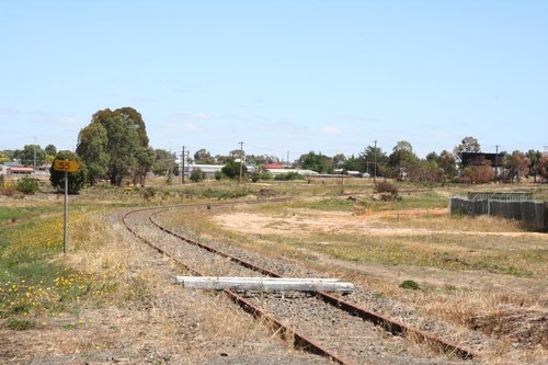 Baulks on the Avoca line at Grano Street, looking towards the station