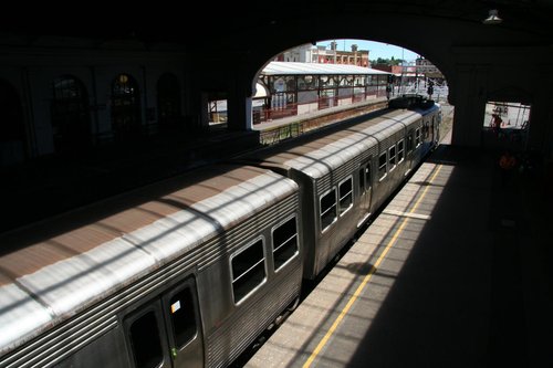 Awaiting departure from Ballarat station