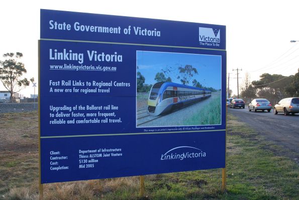 Government propaganda sign at Deer Park spruiking the Regional Fast Rail project