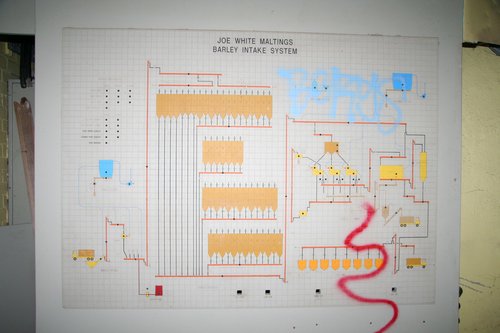 'Joe White Maltings barley intake system' diagram