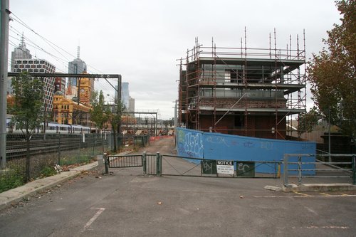 Flinders Street A box being rebuilt