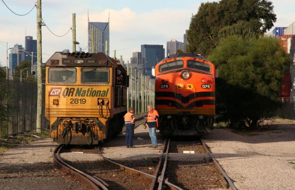 The crew arrive at Swanson Dock to fire up 2819, CLP16 and GM42 