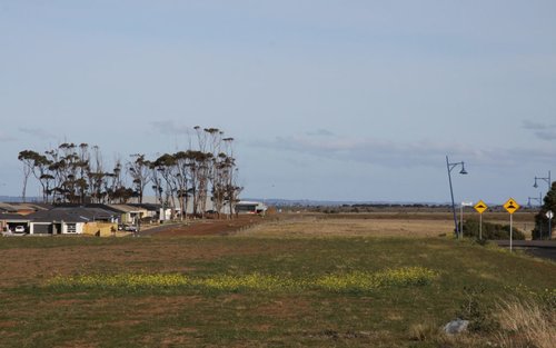 Looking south towards Greens Road and Geelong