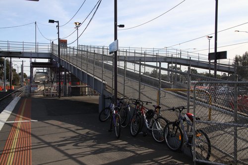 Existing ramp to the footbridge