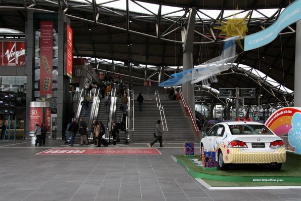 Honda advertising stand in the station concourse