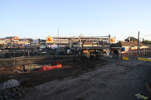 Cleared area beside platform 4