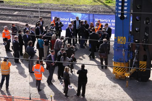 Turning of the first sod was turned in August 2009 - a few media, and a lot of minders