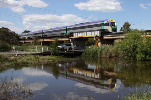 3VL23 and classmate crosses the Barwon River bound for Marshall