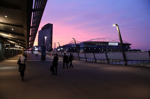 Bourke Street bridge rather empty