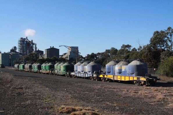 Loaded wagons in the down end sidings