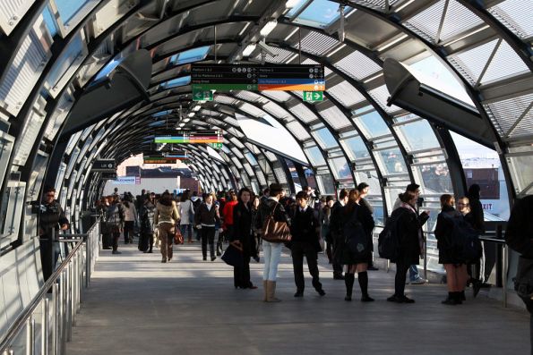 Passengers wander around confused at Footscray, no trains running after the overhead failed at Southern Cross a few hours earlier