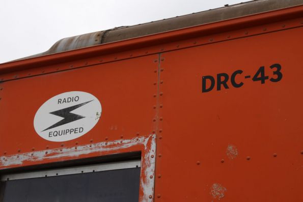 'Radio Equipped' sticker on DRC 43