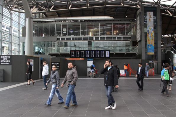 I thought railway stations had ticket offices out the front, not 'Exciting New Retailers'?