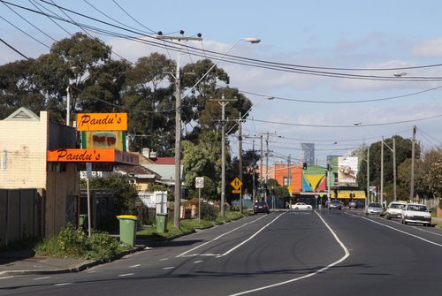 Looking down Buckley Street, the entire left hand side will be bulldozed