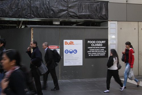 Mezzanine level food court closed. the two remaining stores will be relocated elsewhere