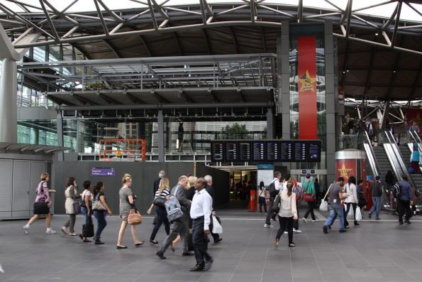 A bit more work done at the Collins Street concourse