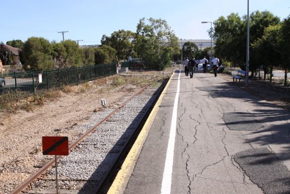 End of the line at Tonsley station, the runaround loop lifted