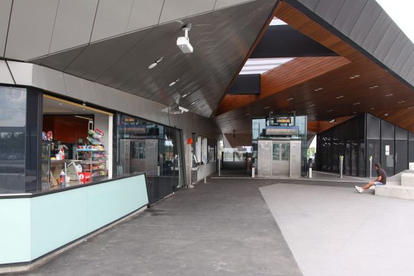 Kiosk in the forecourt of the new Epping station