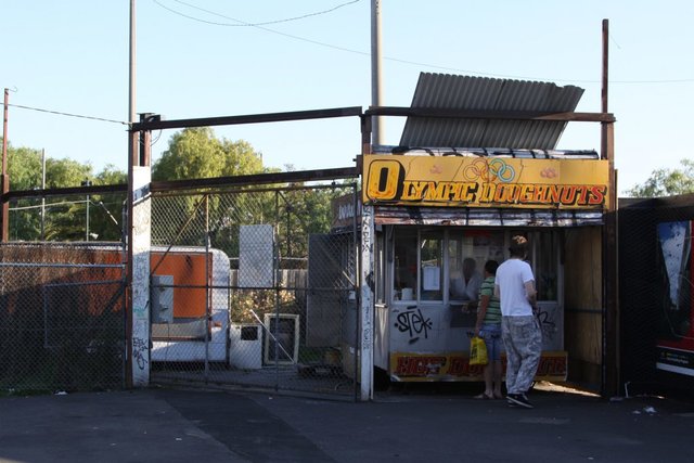 Doughnut van still in place, everything else demolished for the upcoming RRL works