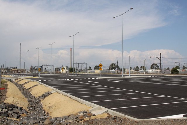 New car park on the western side of the down end curve