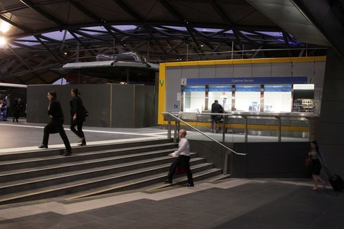 New suburban booking office at the Collins Street end, hidden away in the corner