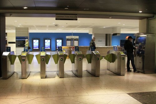 Last Metcard machine at Melbourne Central, hidden beside the Myki barriers