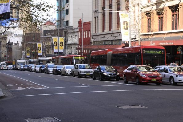 More buses clogging up George Street in the Sydney CBD