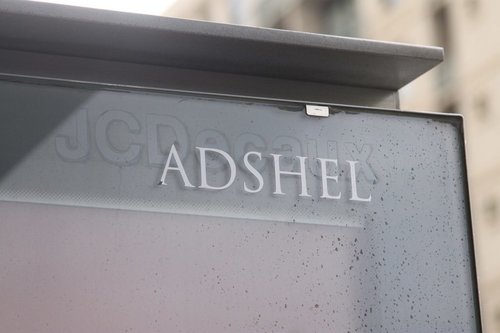 Adshel maintained tram shelter, previously maintained by JCDecaux