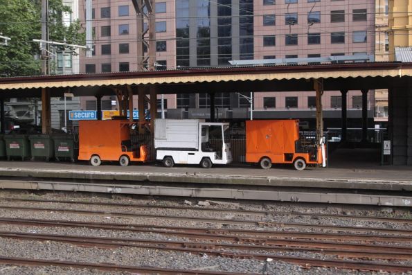 Trio of electric vehicles used to deliver dodgy dim sims to the Flinders Street Station platform kiosks