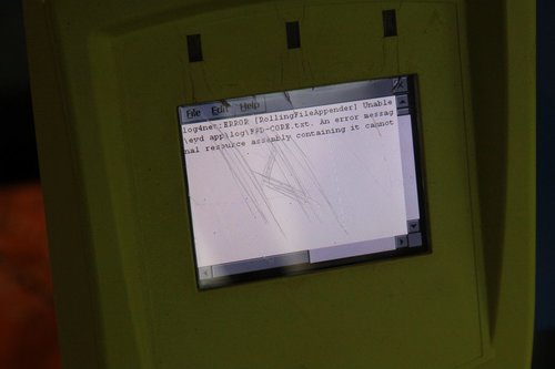 Error message on a Myki FPD stuck in a reboot loop