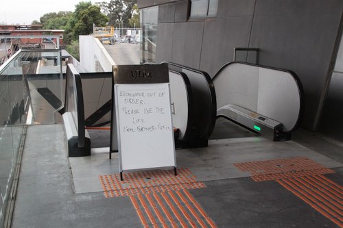 You just fixed the other escalator at North Melbourne, and now the neighbouring one is broken?