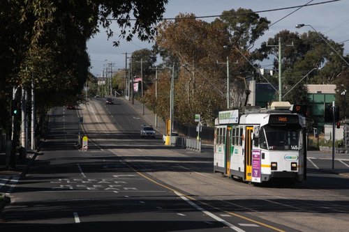 Z3.145 heads north on route 57 past Flemington Racecourse