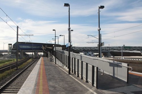 Looking up the long ramp back to the concourse