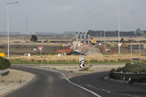 Work on extending Christies Road south of the Ballarat line