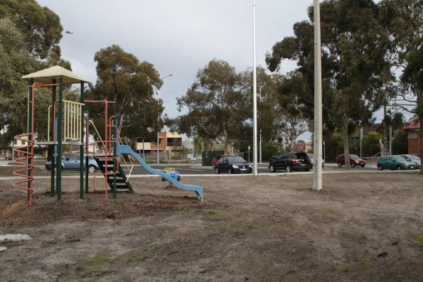 Marooned children's playground at North Williamstown after the railway car park was upgraded