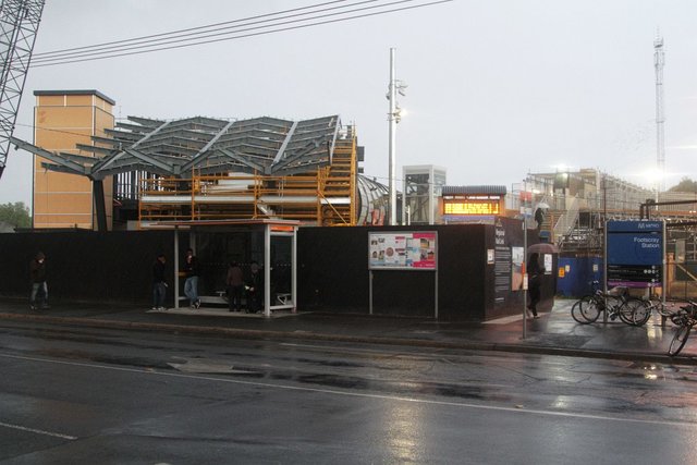 Roof framework for the new Irving Street entrance