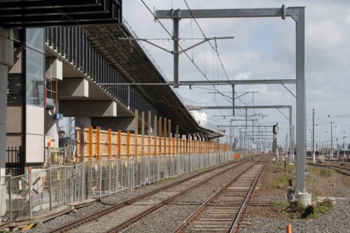 Future up platform at the new West Footscray station