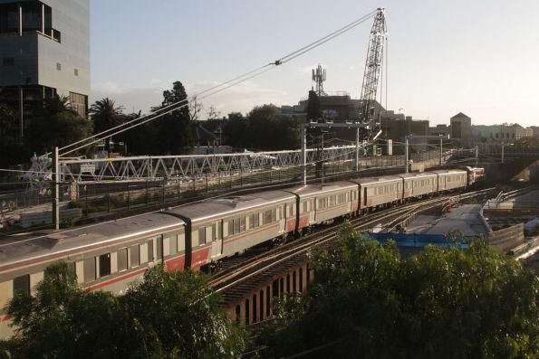 Push-pull P class departs Footscray for Bacchus Marsh