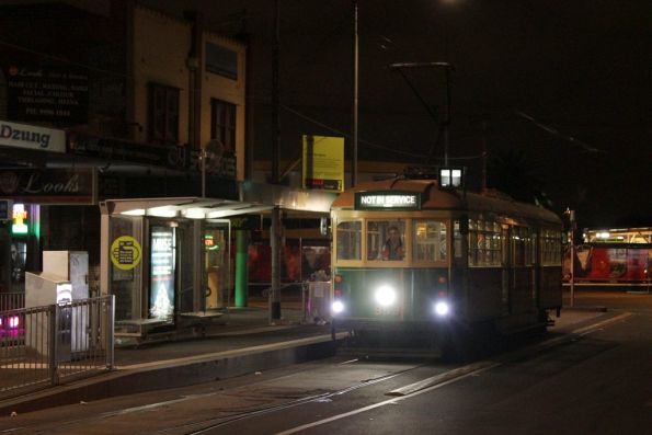 When was the last time a W class tram visited Footscray?