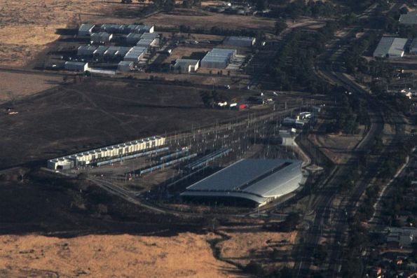 Looking down on Craigieburn Yard from the north