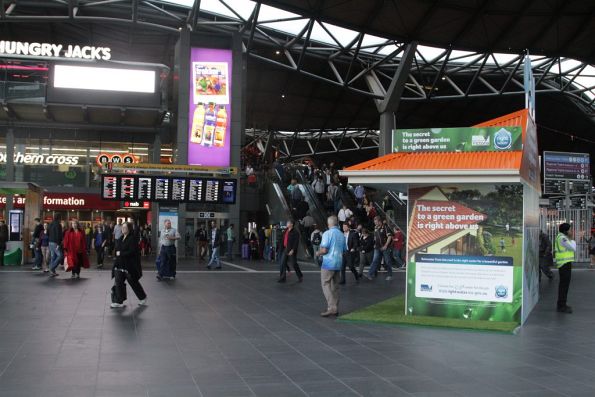 Victorian Government 'use the Right Water' promotion on the main concourse