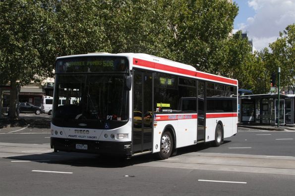 Moonee Valley Coaches #81 rego 2259AO departs Moonee Ponds Junction on a route 506 service