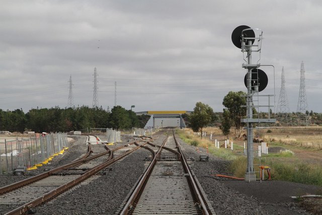 RRL tracks towards Tarneit now in place at the junction