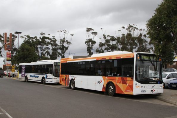 Westrans-operated buses at Manor Lakes Central shopping centre