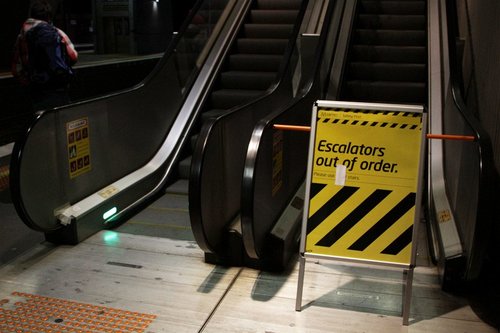 Escalators still out of order at North Melbourne platform 6