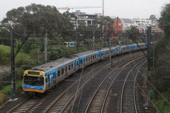 EDI Comeng passes Siding Reserve at South Yarra on the up